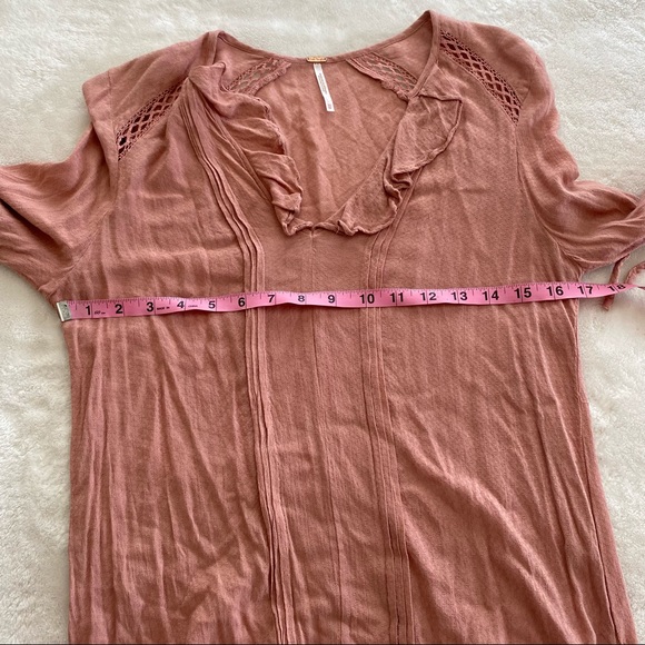 Free People Dusty Rose Peasant Top - Picture 9 of 11